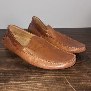 Massimo Matteo Men's Brown Leather Driver Loafers Size 12